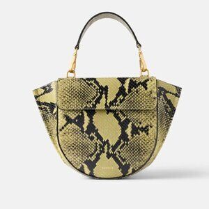 Wandler Small Bag Hortensia Green Snakeskin Pattern w. Strap EXCELLENT LIKE NEW